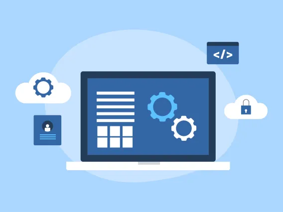 cloud computing vector style